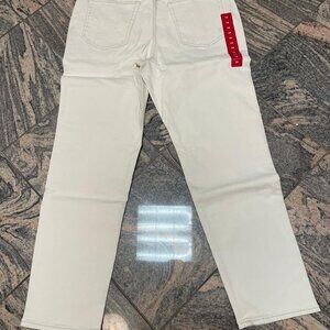 Seven7 Premium Brand Womens Slim Straight High Rise Jeans Bone NWT Size 14